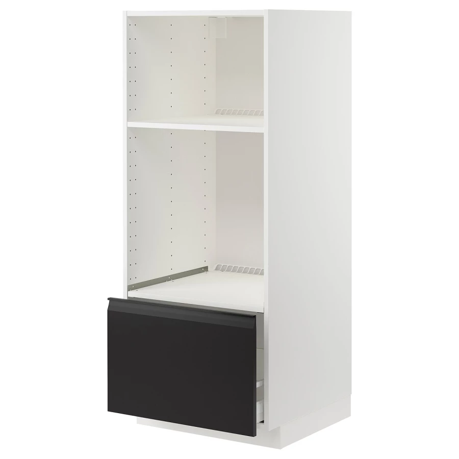 Напольный шкаф  - IKEA METOD MAXIMERA, 148x61,6x60см, белый/черный, МЕТОД МАКСИМЕРА ИКЕА (изображение №1)