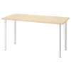Письменный стол - IKEA MITTCIRKEL/OLOV, 140х60х63-93 см, сосна/белый, МИТЦИРКЕЛЬ/ОЛОВ ИКЕА