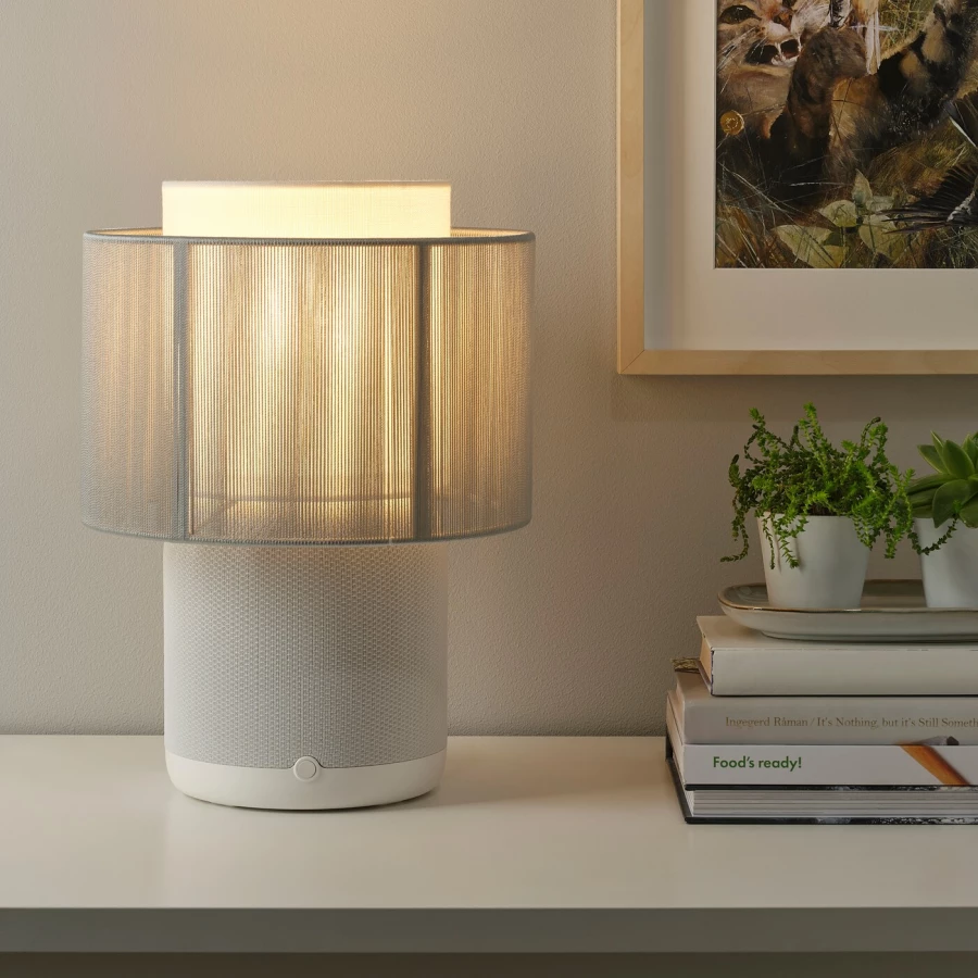 Колонка-лампа Wi-Fi - IKEA SYMFONISK, 40х25 см, белый, СИМФОНИСК ИКЕА (изображение №4)