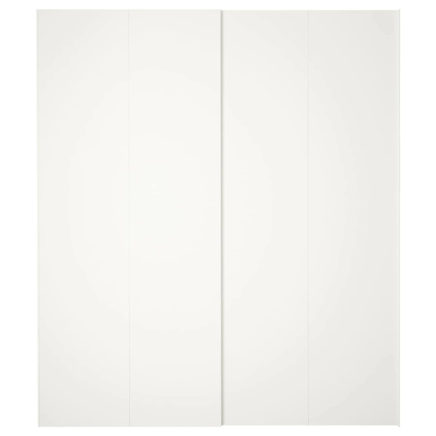 Пара раздвижных дверей - HASVIK IKEA/ ХАСВИК ИКЕА, 200х236 см,  белый (изображение №1)