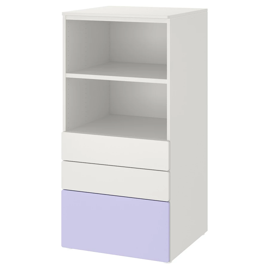 Гардероб - IKEA SMÅSTAD/SMASTAD/СМОСТАД ИКЕА,  123х60 см, белый/фиолетовый (изображение №1)