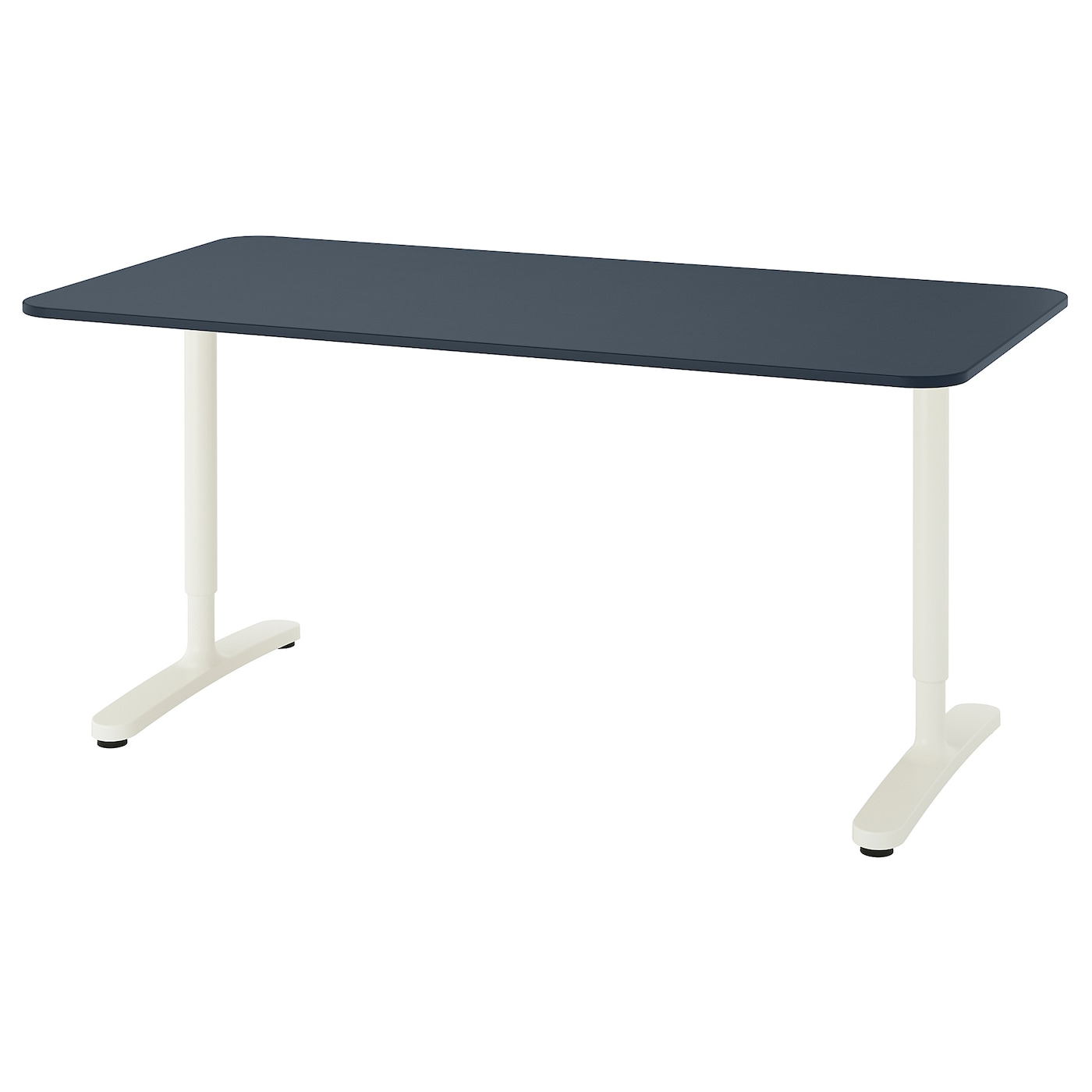 Письменный стол - IKEA BEKANT, 160х80х65-85 см, синий/белый, БЕКАНТ ИКЕА