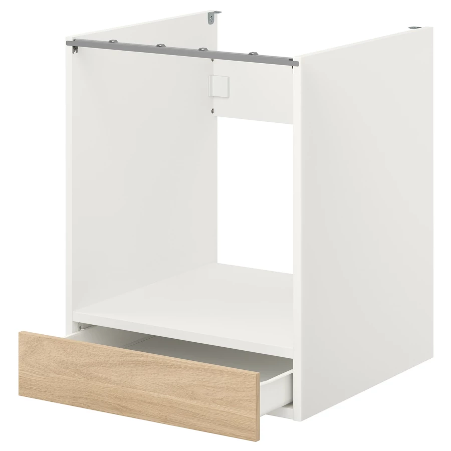 Шкаф для встроенной техники - IKEA ENHET, 75x62x60см, белый, ЭНХЕТ ИКЕА (изображение №1)