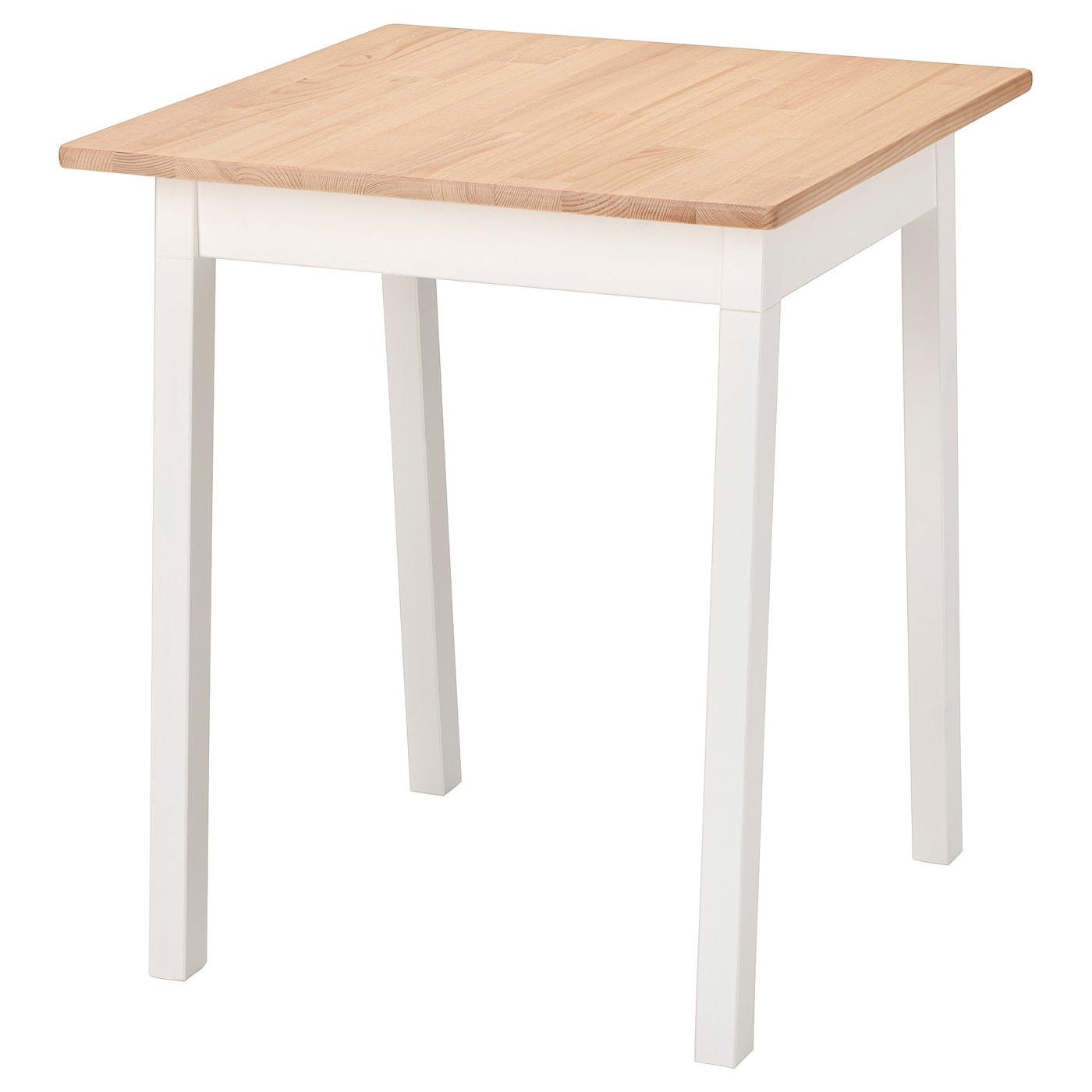 Стол обеденный - IKEA PINNTORP, 75х75х65 см, дерево светло-коричневый/белый, ПИННТОРП ИКЕА