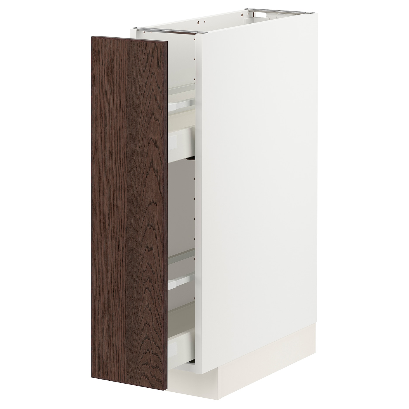 Напольный кухонный шкаф  - IKEA METOD MAXIMERA, 88x62x20см, белый/темно-коричневый, МЕТОД МАКСИМЕРА ИКЕА