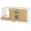 Напольный шкаф - IKEA KNOXHULT/ИКЕА КНОКСХУЛЬТ, белый/под беленный дуб