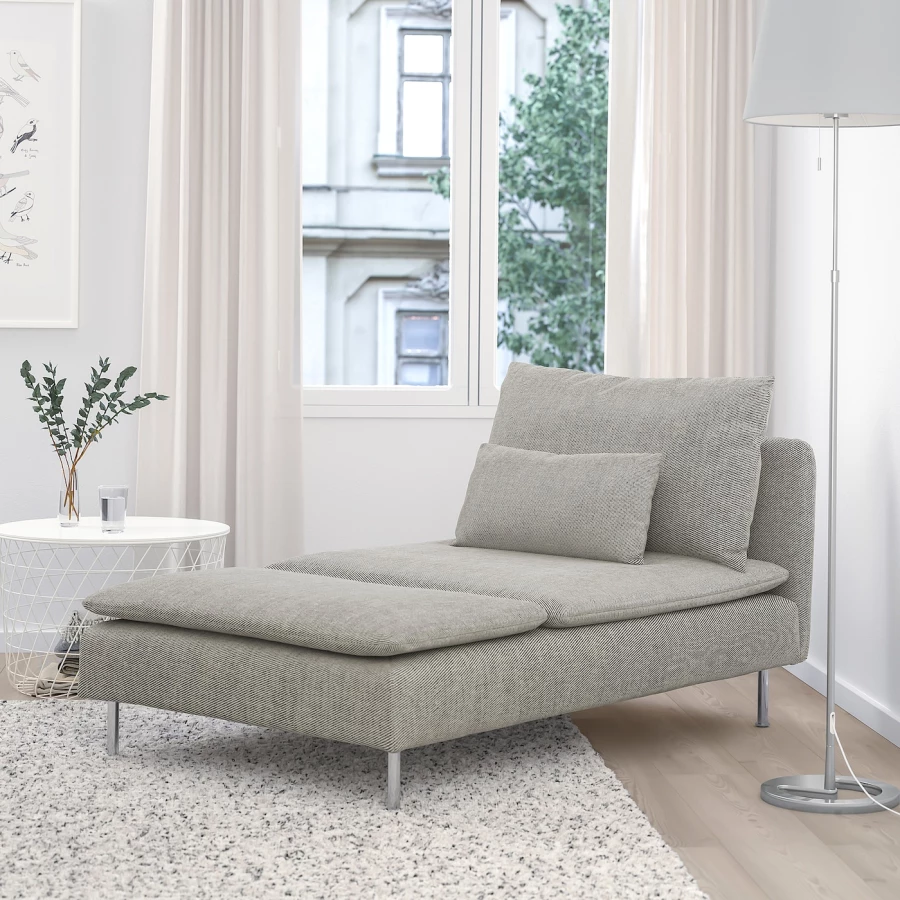 Кресло-кровать - IKEA SÖDERHAMN/SODERHAMN/СЕДЕРХАМН ИКЕА, 83х93х151 см, серый (изображение №2)