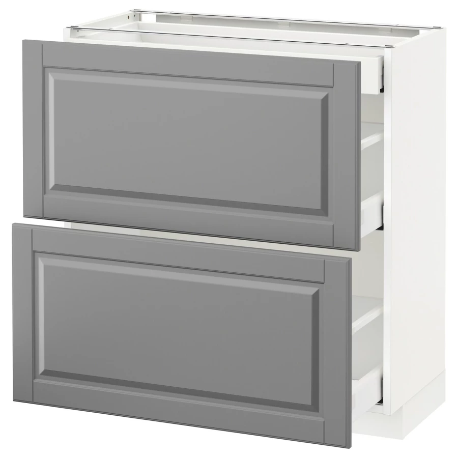 Напольный кухонный шкаф  - IKEA METOD MAXIMERA, 80x39,5x80см, белый/серый, МЕТОД МАКСИМЕРА ИКЕА (изображение №1)