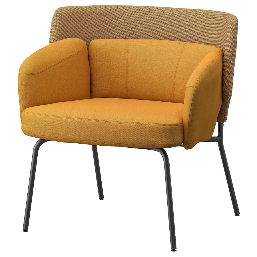 Кресло с подголовником - IKEA BINGSTA, 70х58х76 см, оранжевый, БИНГСТА ИКЕА (изображение №1)