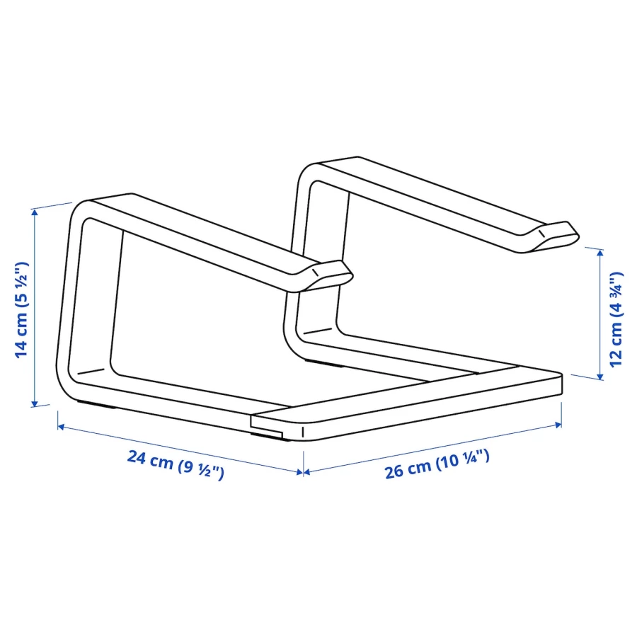 Подставка для ноутбука - STENERIK IKEA/  СТЕНЕРИК ИКЕА,  26х14 см, белый/бежевый (изображение №8)