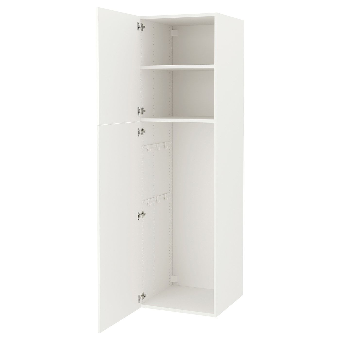 Высокая тумба для ванной - ENHET  IKEA/ЭНХЕТ ИКЕА, 60x62x210 см, белый