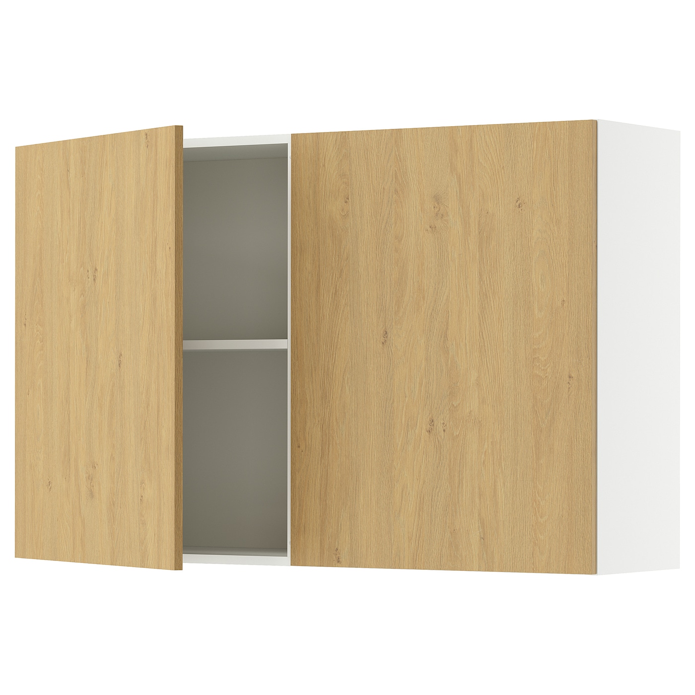 Кухонный навесной шкаф - IKEA KNOXHULT/КНОКСХУЛЬТ ИКЕА, 120x75х31 см, белый/под беленный дуб