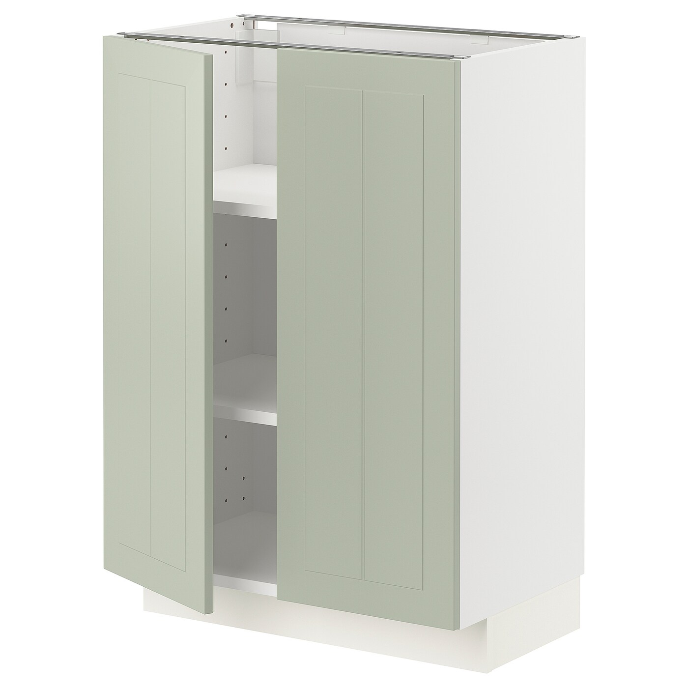 Напольный шкаф - IKEA METOD, 88x39x60см, белый/светло-зеленый, МЕТОД ИКЕА