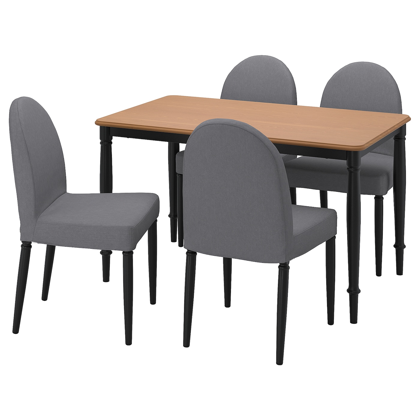 Стол и 4 стула - DANDERYD / DANDERYD IKEA/ ДАНДЕРИД ИКЕА, 130х80х75 см, бежевый/серый