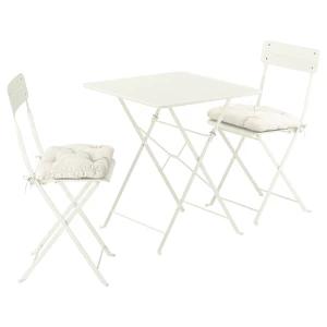 Стол и 2 складных стула с подушками - IKEA SUNDSÖ, синий, СУНДСО ИКЕА