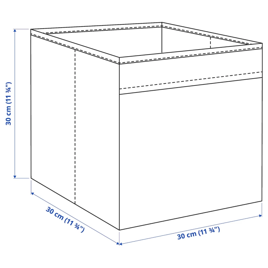 Коробка - FYSSE IKEA/ ФЮССЕ ИКЕА, 30х30х30 см, темно-серый (изображение №4)