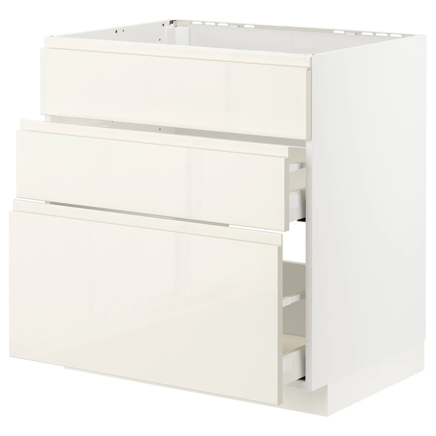 Напольный кухонный шкаф  - IKEA METOD MAXIMERA, 80x62x80см, белый, МЕТОД МАКСИМЕРА ИКЕА (изображение №1)