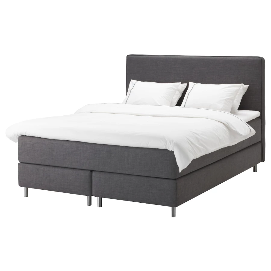 Кровать - IKEA DUNVIK, 200х160 см, темнр-серый,ДУНВИК ИКЕА (изображение №1)