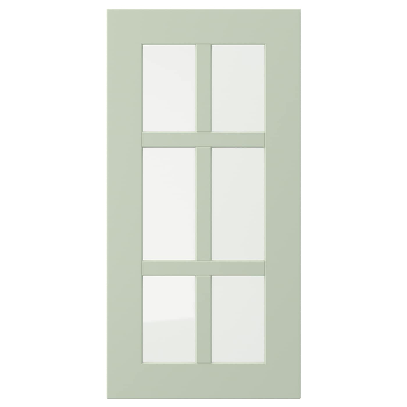 Дверца со стеклом - IKEA STENSUND, 60х30 см, светло-зеленый, СТЕНСУНД ИКЕА
