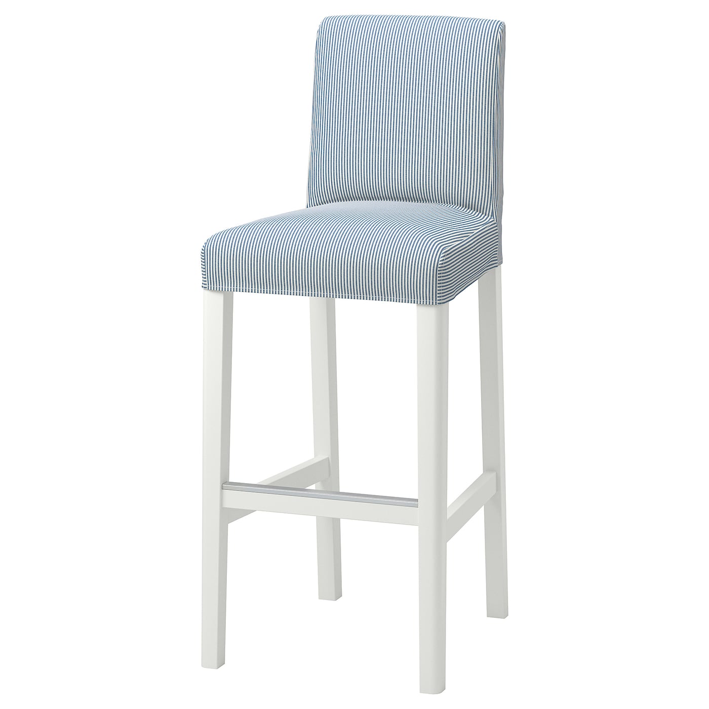 Барный стул со спинкой - BERGMUND IKEA/БЕРГМУНД ИКЕА, 110х45х49 см, голубой
