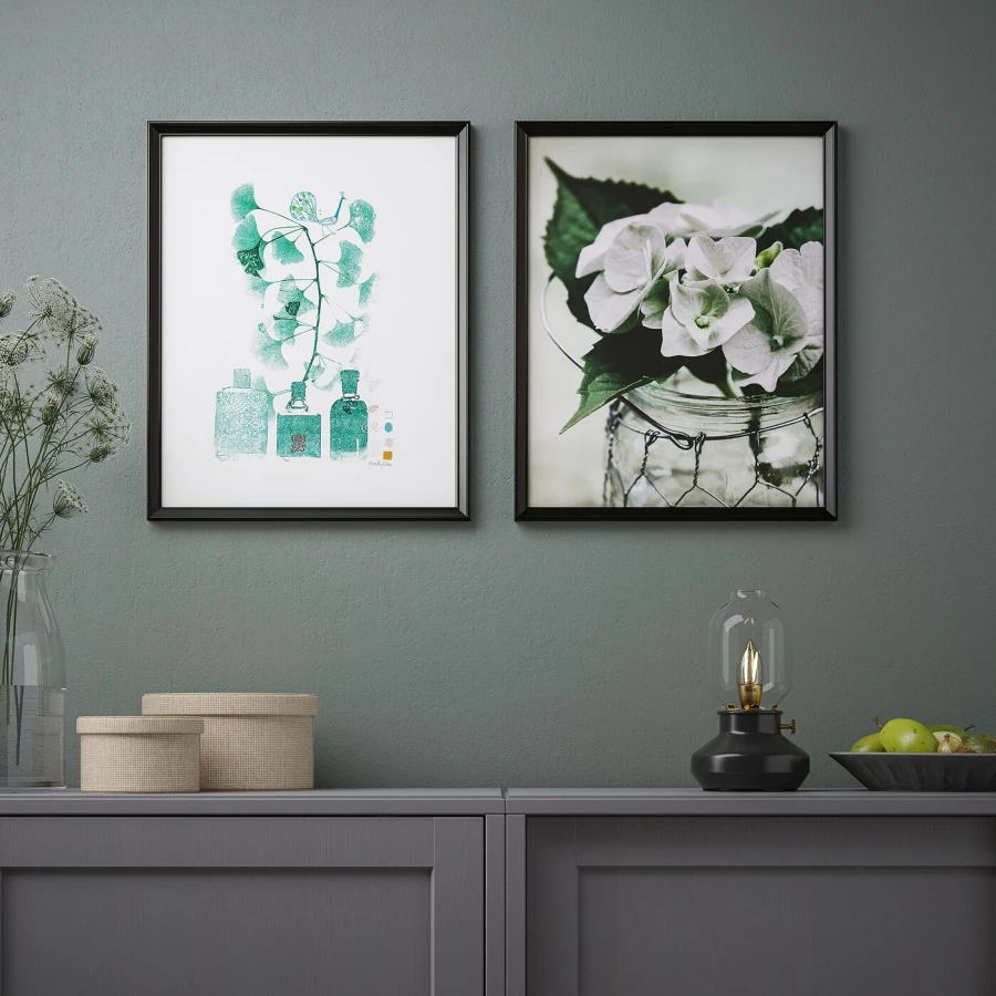 Постер, 2 шт. - IKEA BILD, 40х50 см, «Цветы в вазе», БИЛЬД ИКЕА (изображение №2)