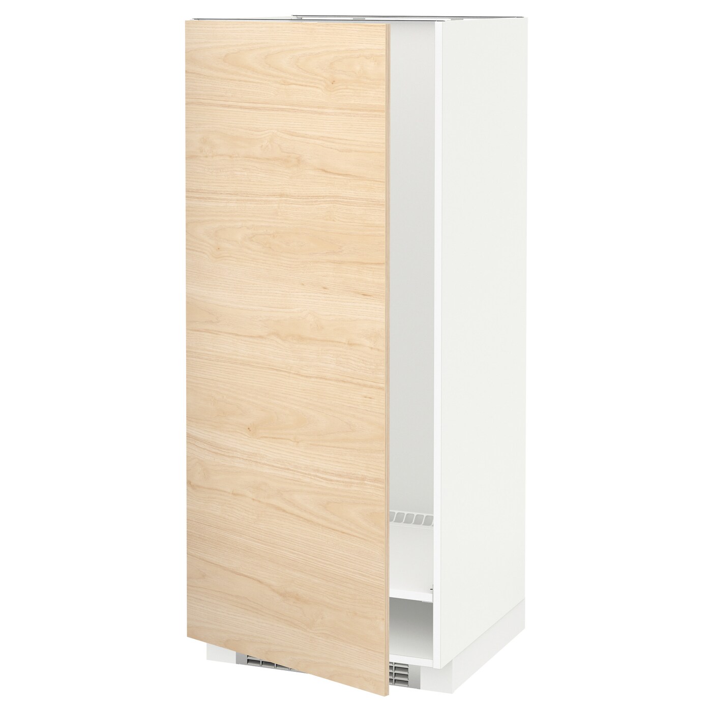 Напольный шкаф - IKEA METOD, 148x62x60см, белый/светлый ясень, МЕТОД ИКЕА