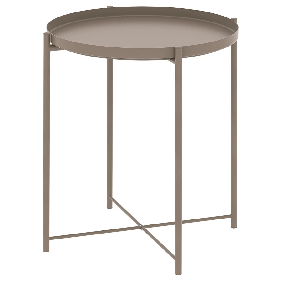 Стол сервировочный - IKEA GLADOM/ИКЕА ГЛАДОМ, 45х45х53 см, темный серо-бежевый (изображение №1)