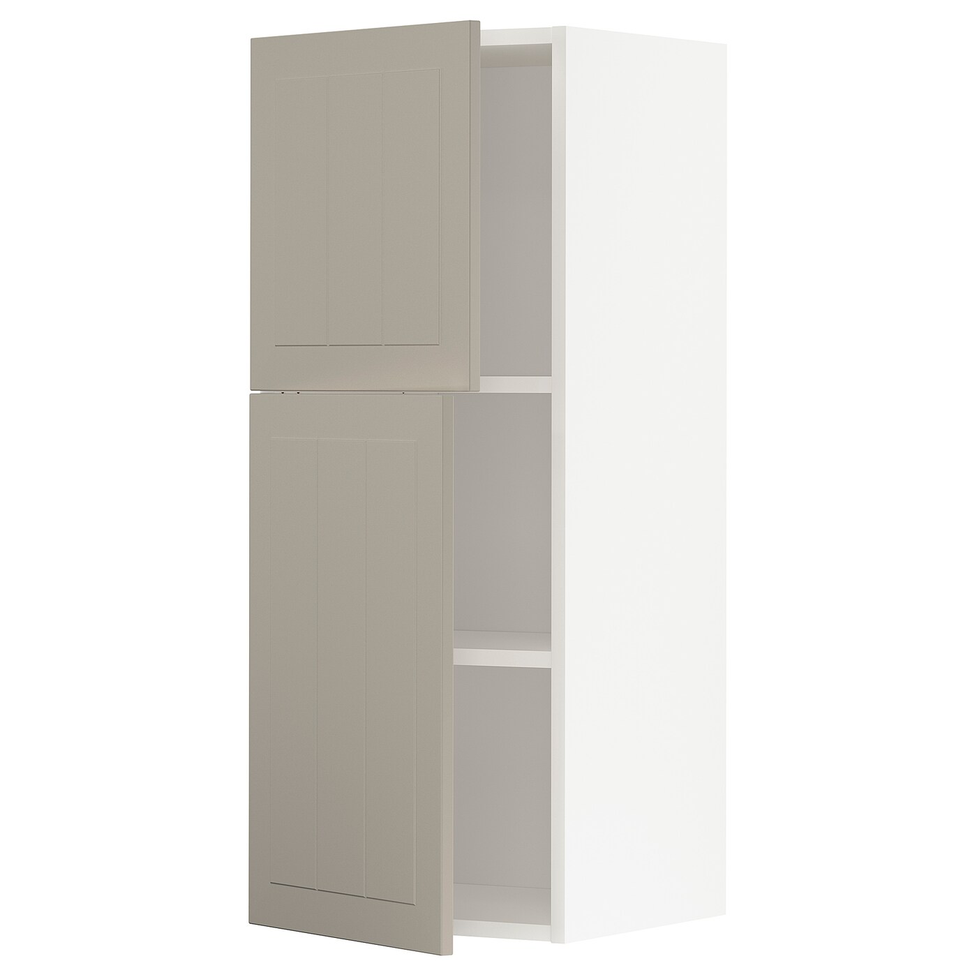 Навесной шкаф с полкой - METOD IKEA/ МЕТОД ИКЕА, 100х40 см, белый/бежевый