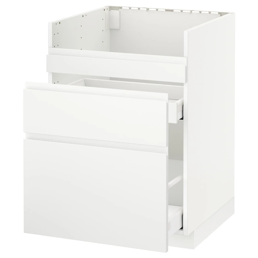 Шкаф под раковину /3 шт/2 шт - METOD / HAVSEN/MAXIMERA  IKEA/ МЕТОД/ХАВСЕН/МАКСИМЕРА ИКЕА, 88х60 см, белый (изображение №1)