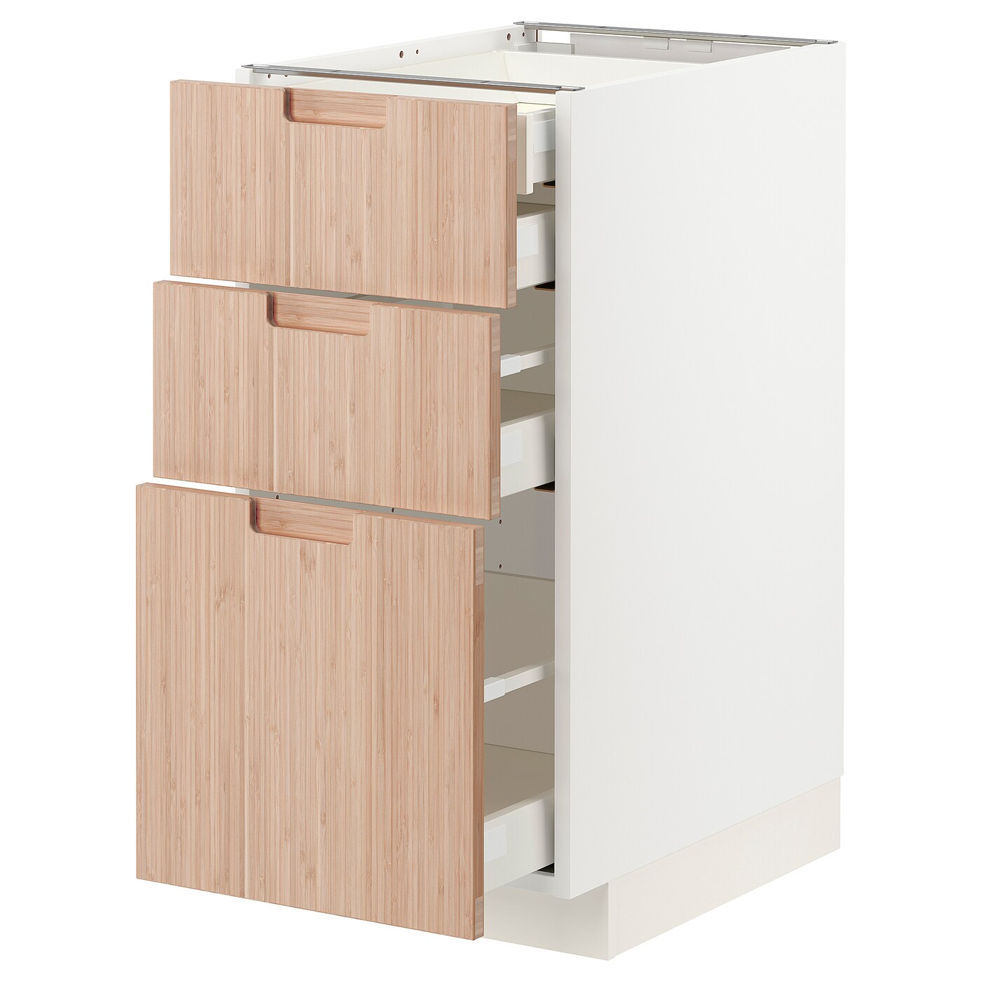 Напольный шкаф  - IKEA METOD MAXIMERA, 88x61,6x40см, белый/светло-коричневый, МЕТОД МАКСИМЕРА ИКЕА