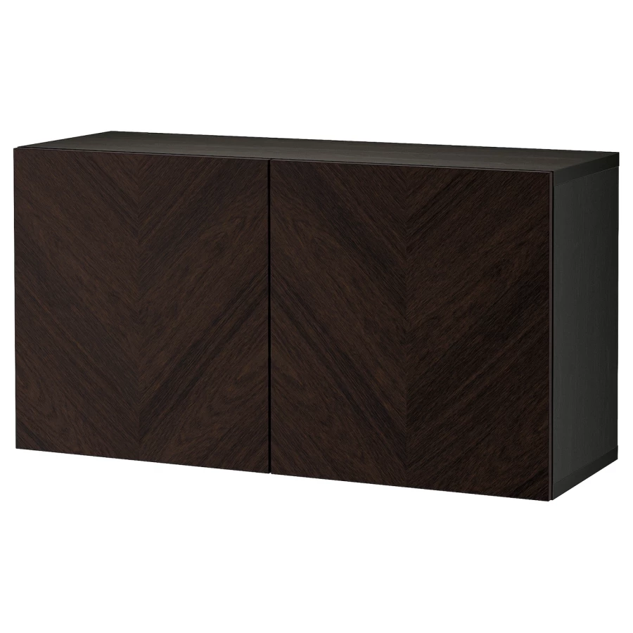Шкаф с дверцами - BESTÅ/  BESTА IKEA/ БЕСТА/БЕСТО ИКЕА, 120х64 см, коричневый (изображение №1)