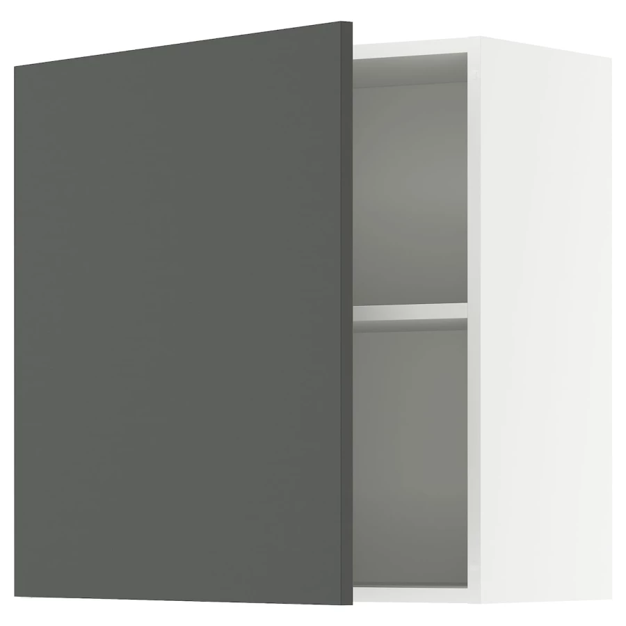 Кухонный навесной шкаф - IKEA KNOXHULT/КНОКСХУЛЬТ ИКЕА, 60x60х31 см, белый/черный (изображение №1)