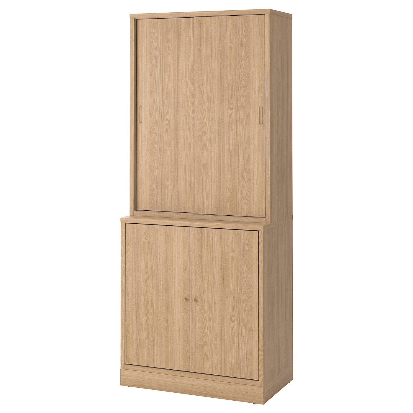 Комбинация с раздвижными дверями - IKEA TONSTAD/ТОНСТАД ИКЕА, 200х47х82 см, светло-коричневый
