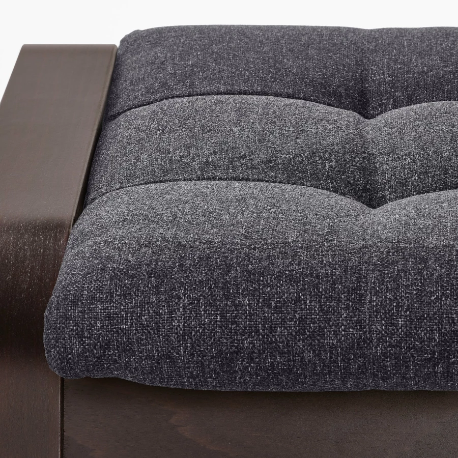 Кресло/табурет для ног - POÄNG / POАNG  IKEA/ ПОЭНГ ИКЕА,  72х66х7 см , серый/коричневый (изображение №4)