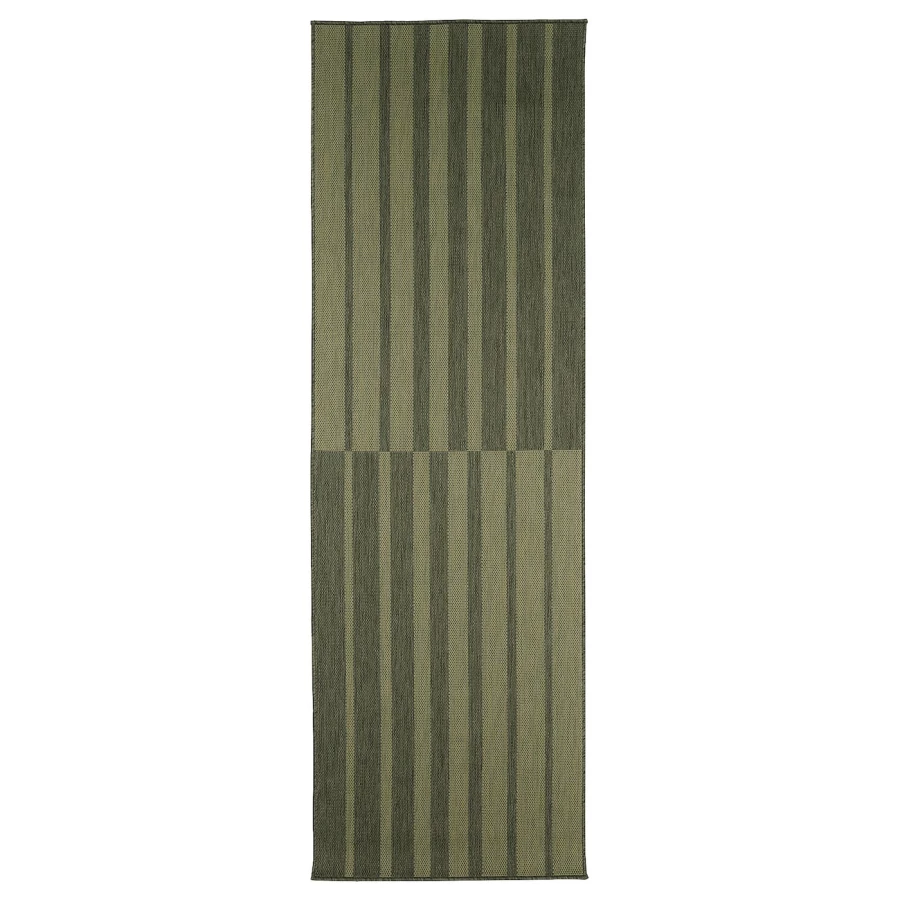 Текстильный ковер для дома и улицы - IKEA KANTSTOLPE/КАНТСТОЛП ИКЕА, 250х80 см, зеленый (изображение №1)