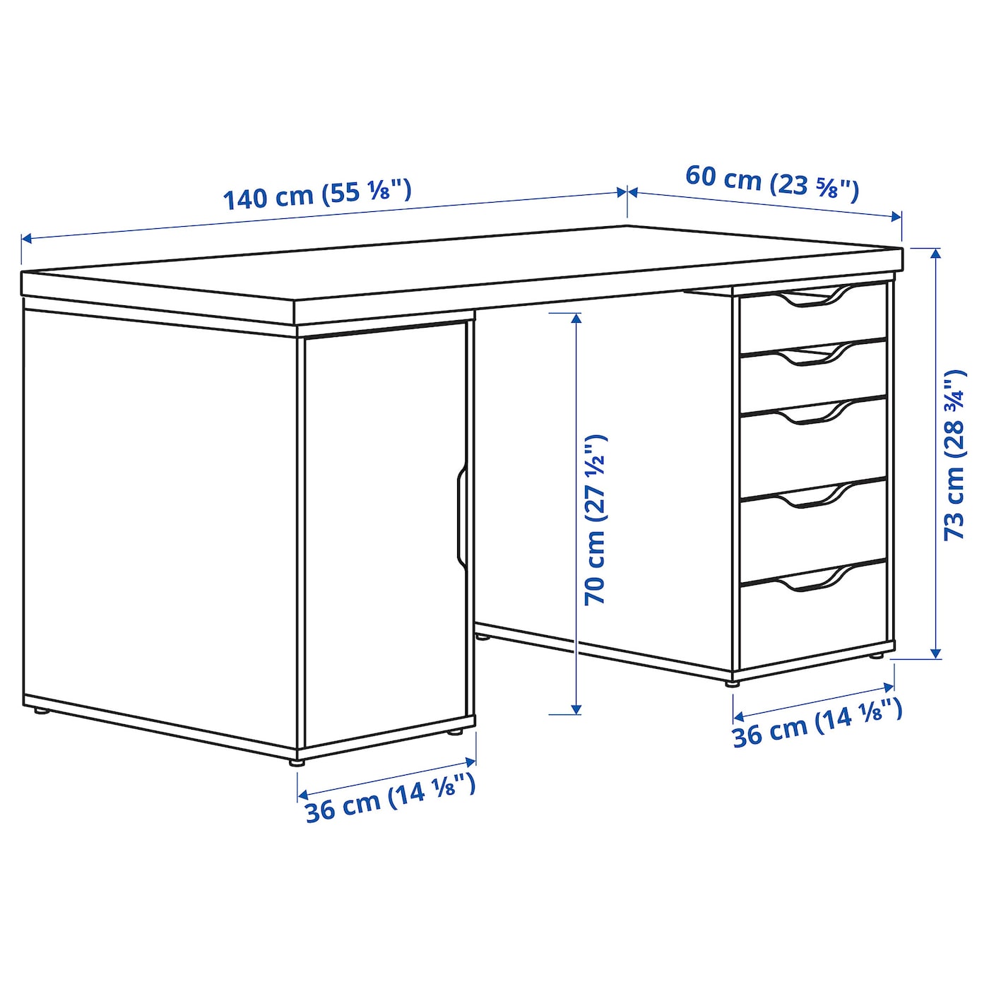 Ikea alex deals desk measurements