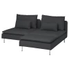 2-местный угловой диван - IKEA SÖDERHAMN/SODERHAMN, 99x2186см, черный, СЕДЕРХАМН ИКЕА