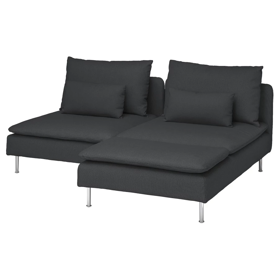 2-местный угловой диван - IKEA SÖDERHAMN/SODERHAMN, 99x2186см, черный, СЕДЕРХАМН ИКЕА (изображение №1)