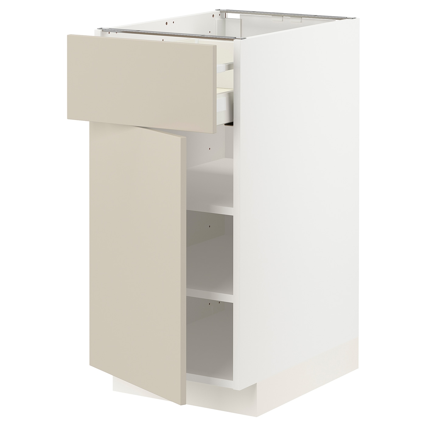 Напольный шкаф - METOD / MAXIMERA IKEA/ МЕТОД/ МАКСИМЕРА ИКЕА,  88х40 см, белый/бежевый