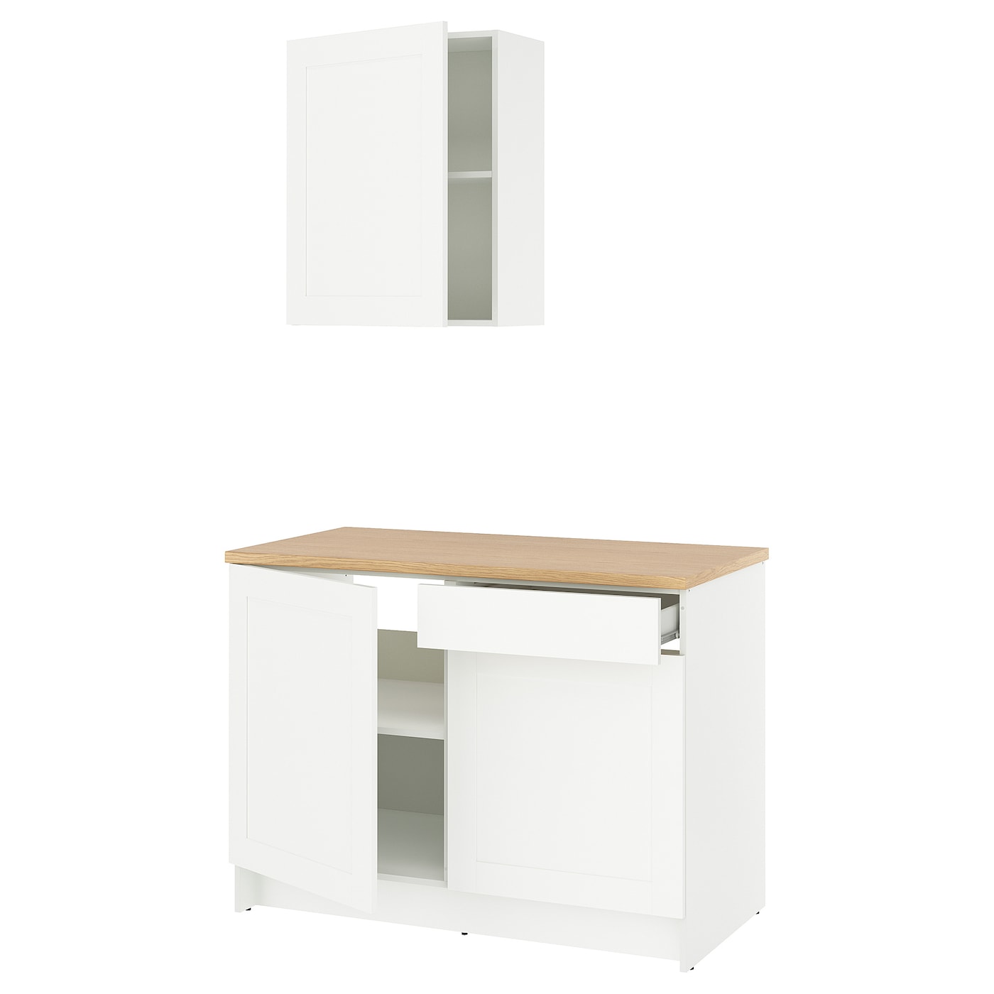 Комбинация кухонная прямая - KNOXHULT IKEA/ КНОКСХУЛЬТ ИКЕА, белый/под беленный дуб