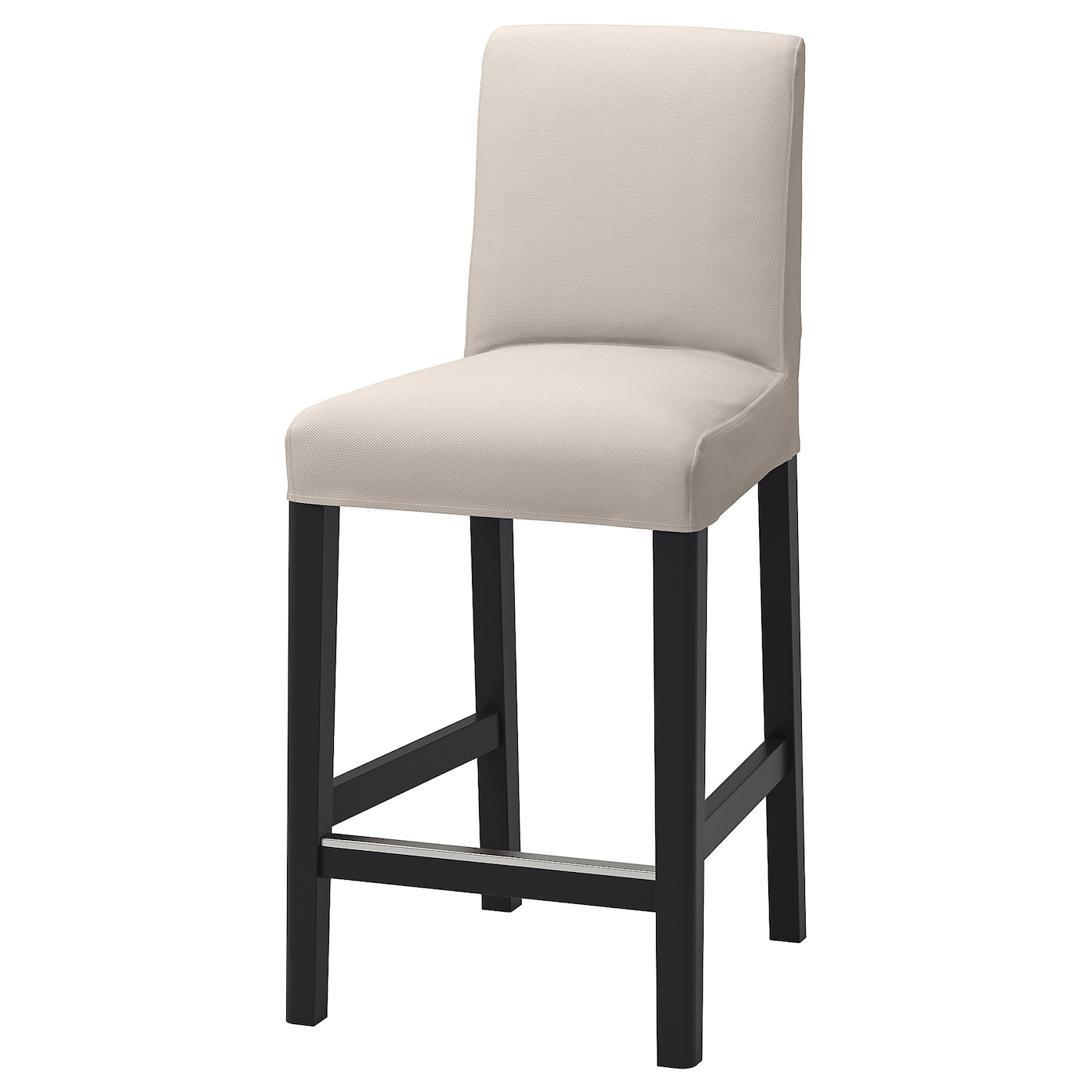 Барный стул со спинкой - BERGMUND IKEA/БЕРГМУНД ИКЕА, 97х45х48см, бежевый