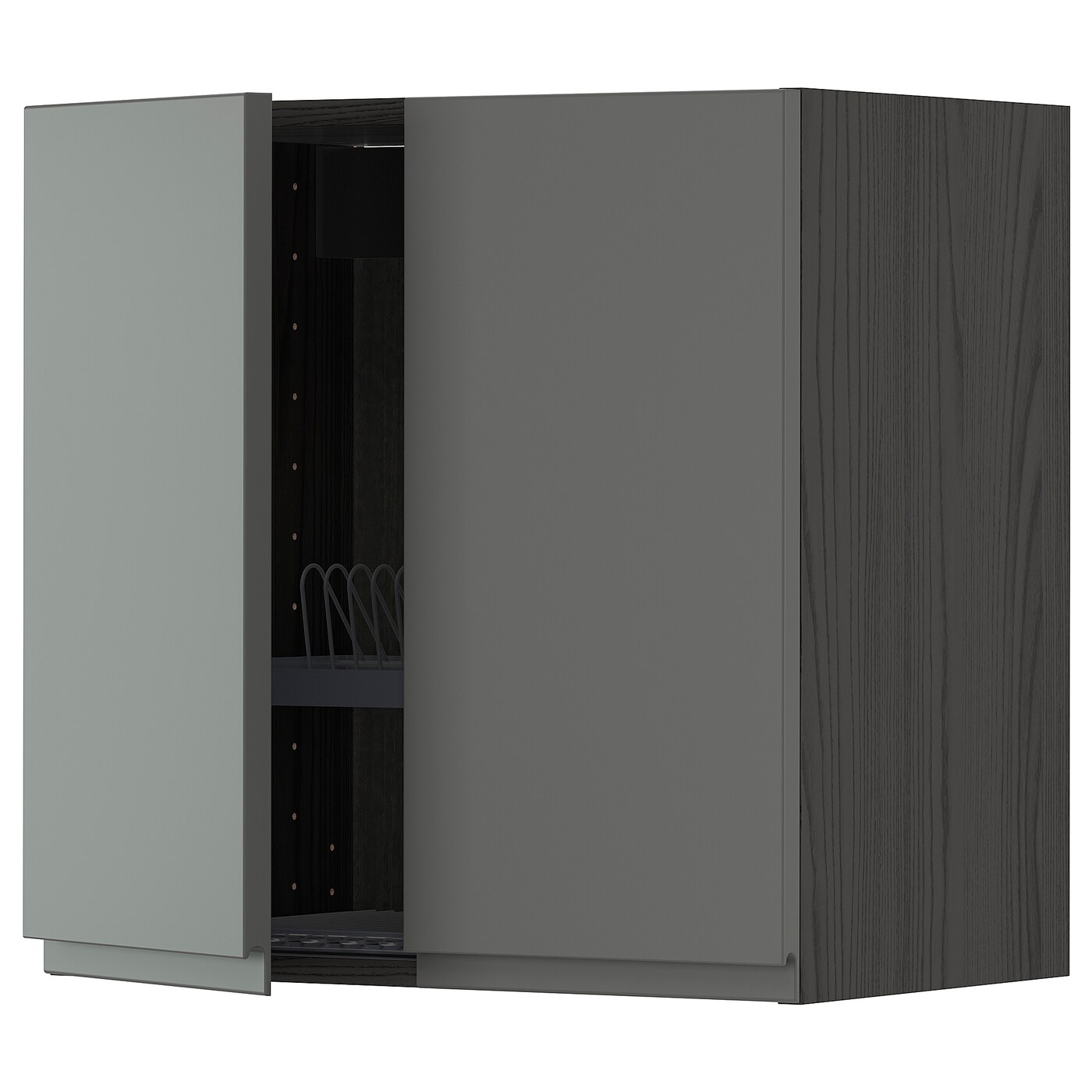 Навесной шкаф с сушилкой - METOD IKEA/ МЕТОД ИКЕА, 60х60 см, темно-серый