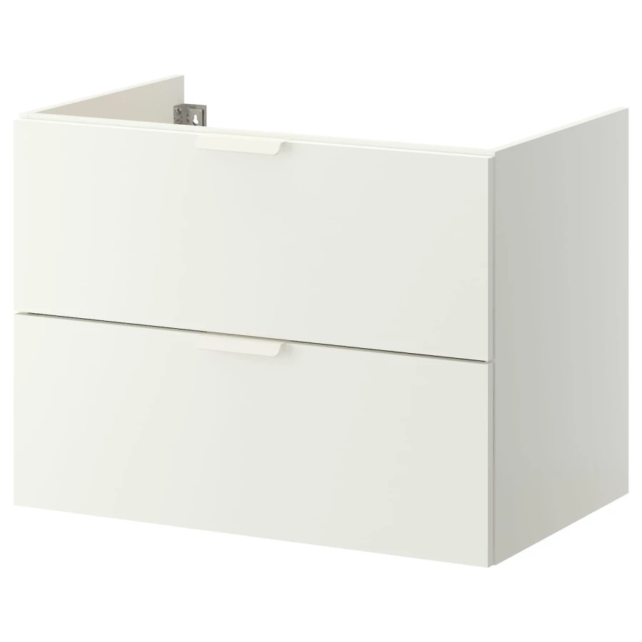 Шкаф под умывальник с 2 ящиками - GODMORGON IKEA/ ГОДМОРГОН ИКЕА, 80х58 см, белый (изображение №1)