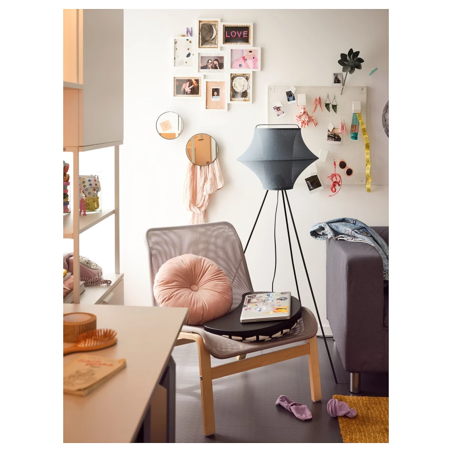 Кресло - IKEA NOLMYRA, 75x75x64см, светло-серый, НОЛЬМИРА ИКЕА (изображение №4)