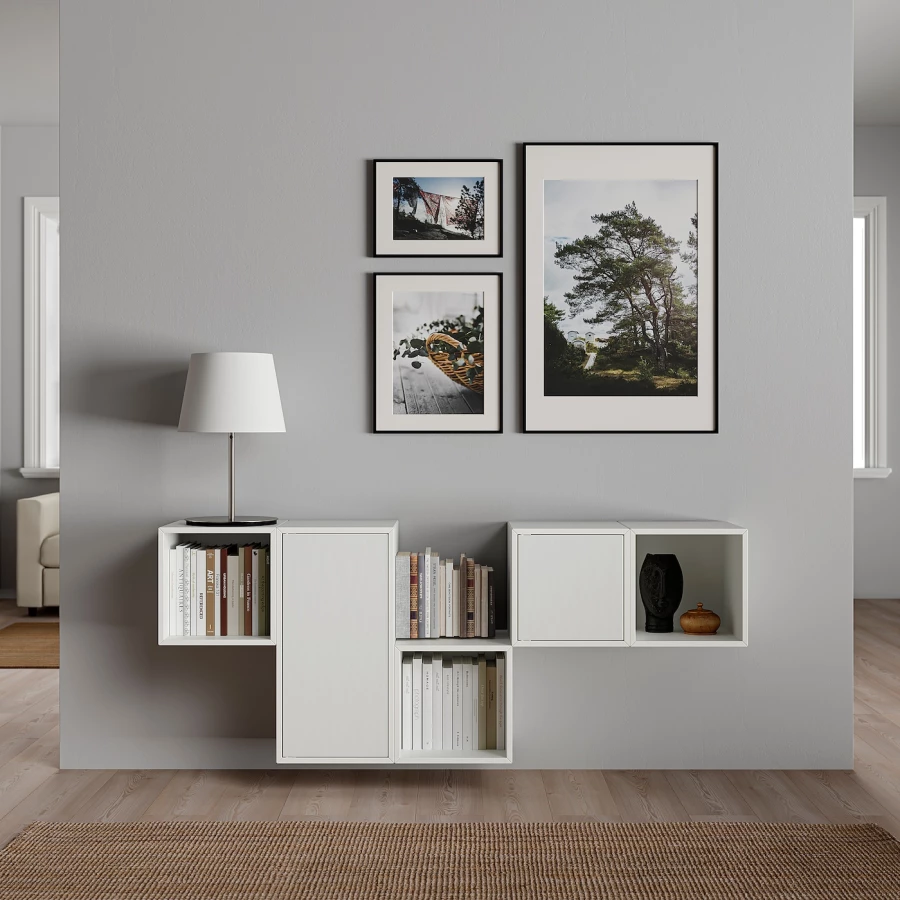 Комбинация навесных шкафов - IKEA EKET, 175x35x70 см, белый, ЭКЕТ ИКЕА (изображение №9)