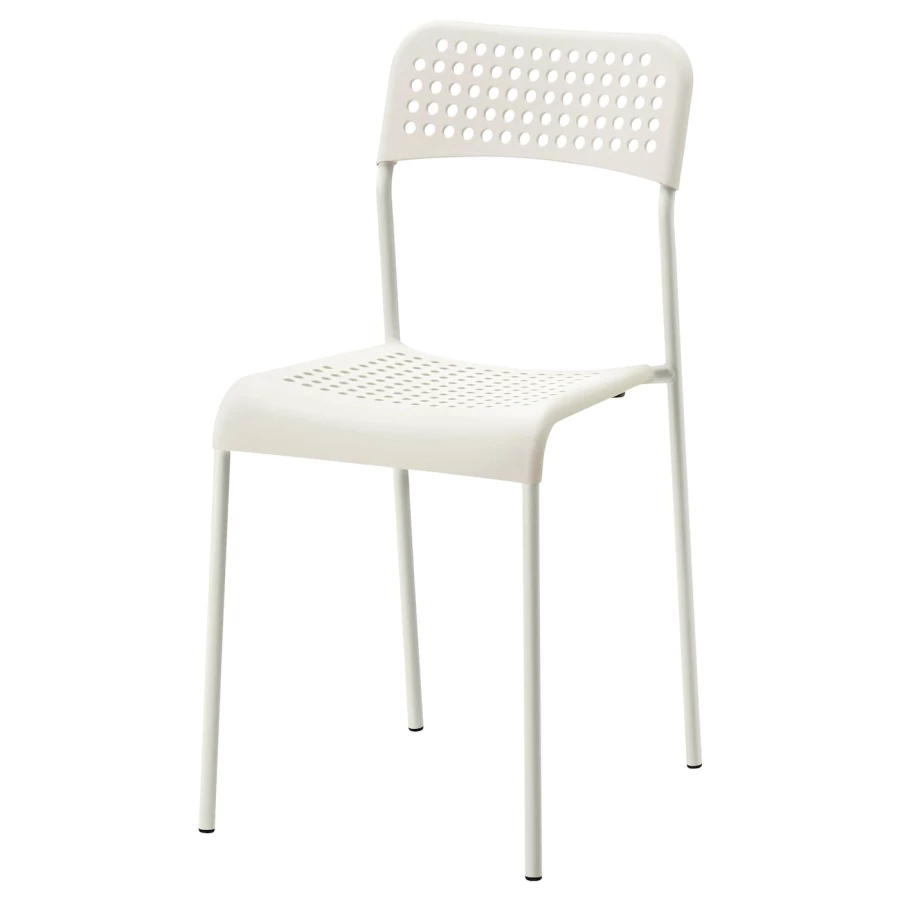 Стол и 4 стула - IKEA MELLTORP/ADDE/МЕЛЬТОРП/АДДЕ ИКЕА, 125х75 см, белый (изображение №2)