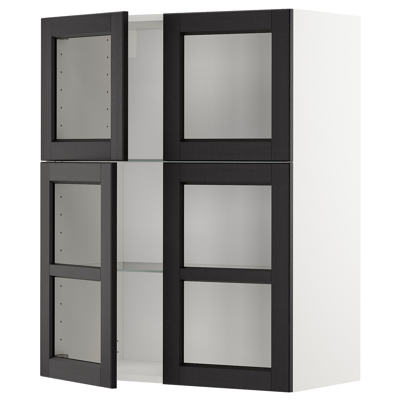 Шкаф -  METOD / MAXIMERA IKEA/  МЕТОД/МАКСИМЕРА ИКЕА, 100х80 см, черный/белый