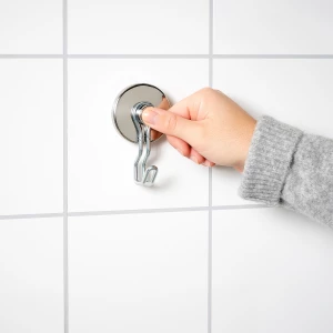 Второе фото. Крючок - KROKFJORDEN IKEA/ КРОКФЬЁРДЕН ИКЕА, 10х6 см, серый