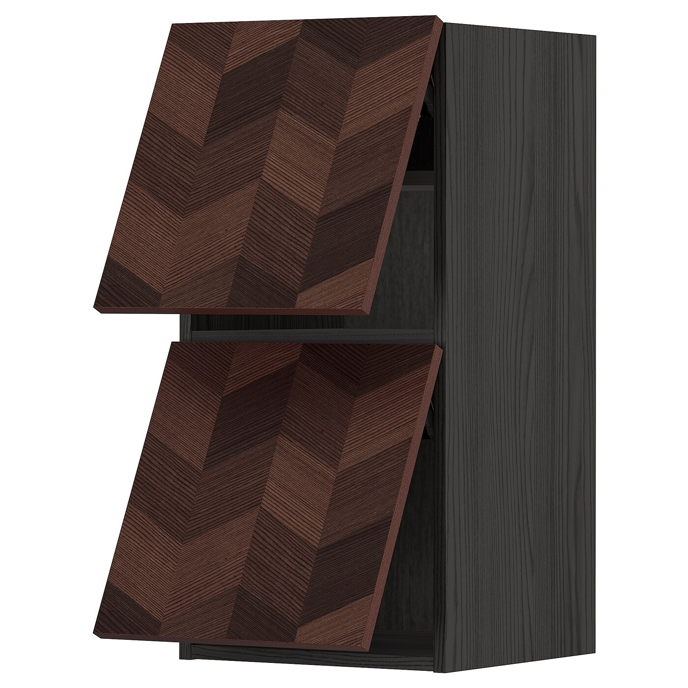 Навесной шкаф  - METOD  IKEA/  МЕТОД ИКЕА, 80х40 см, коричневый/черный