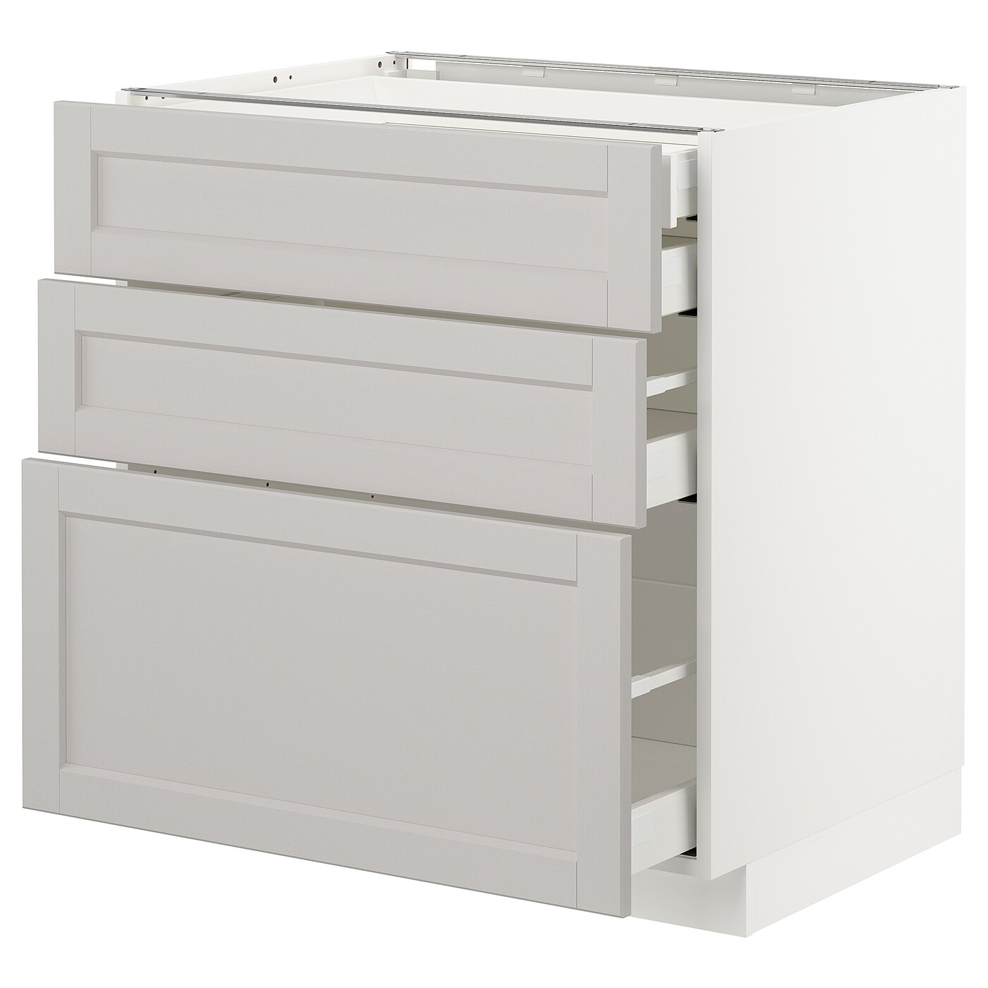 Напольный шкаф  - IKEA METOD MAXIMERA, 88x61,9x80см, белый/светло-серый, МЕТОД МАКСИМЕРА ИКЕА